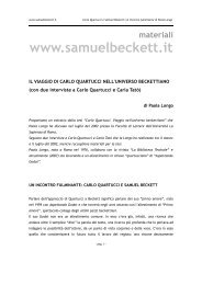 Carlo Quartucci e Samuel Beckett: un incontro fulminante