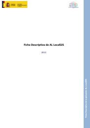 Ficha descriptiva de AdministraciÃ³n Local LocalGIS - Plan Avanza