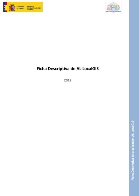 Ficha descriptiva de AdministraciÃ³n Local LocalGIS - Plan Avanza