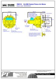 RM310 GLOBE Radial Piston Air Motor - PT Hydraulics