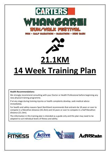Whangarei Half Marathon Training Plan - eventdirector