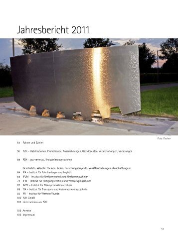 Jahresbericht 2011 - Produktionstechnisches Zentrum Hannover