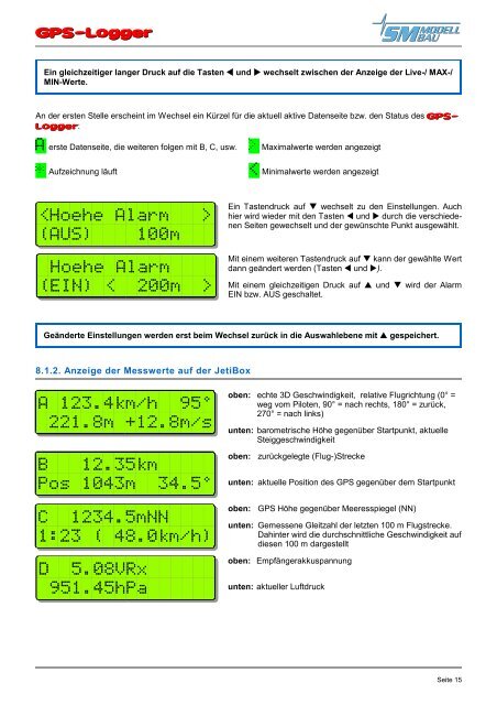 SM Anleitung GPS-Logger v1.08 - SM-Modellbau