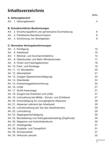 Gipsergewerbe der Stadt Zürich: GAV 2005
