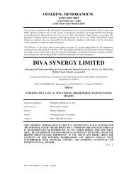 DIVA SYNERGY LIMITED - Bernheim, Dreyfus & Co.