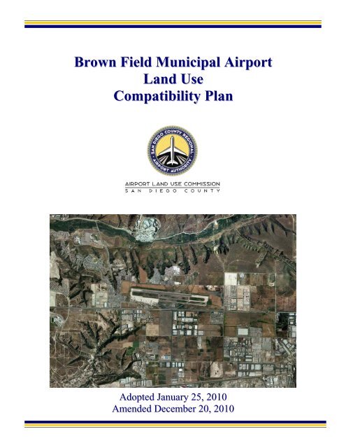 Brown Field Municipal Airport Land Use Compatibility Plan