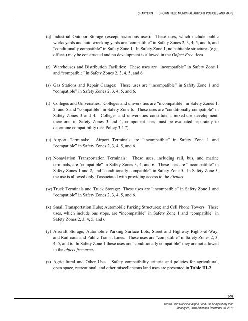 Brown Field Municipal Airport Land Use Compatibility Plan