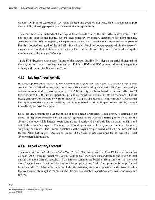 Brown Field Municipal Airport Land Use Compatibility Plan