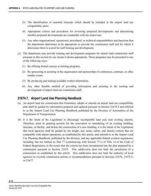 Brown Field Municipal Airport Land Use Compatibility Plan