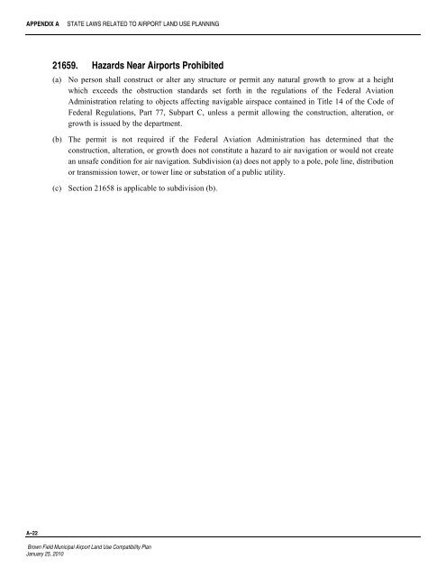 Brown Field Municipal Airport Land Use Compatibility Plan