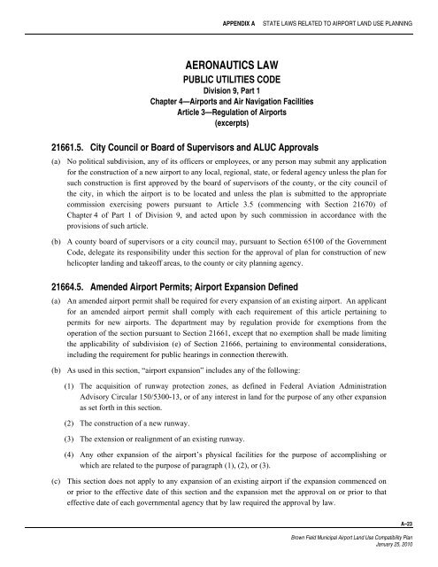 Brown Field Municipal Airport Land Use Compatibility Plan