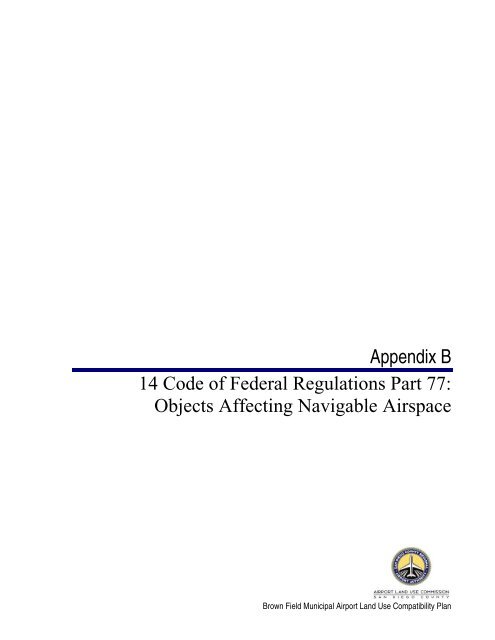 Brown Field Municipal Airport Land Use Compatibility Plan