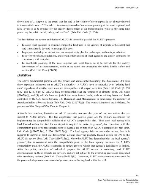 Brown Field Municipal Airport Land Use Compatibility Plan