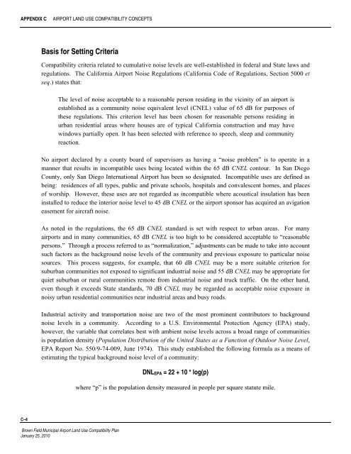 Brown Field Municipal Airport Land Use Compatibility Plan