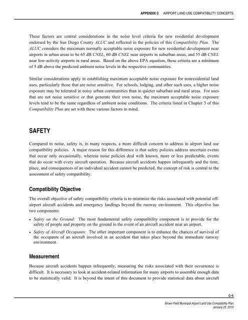 Brown Field Municipal Airport Land Use Compatibility Plan