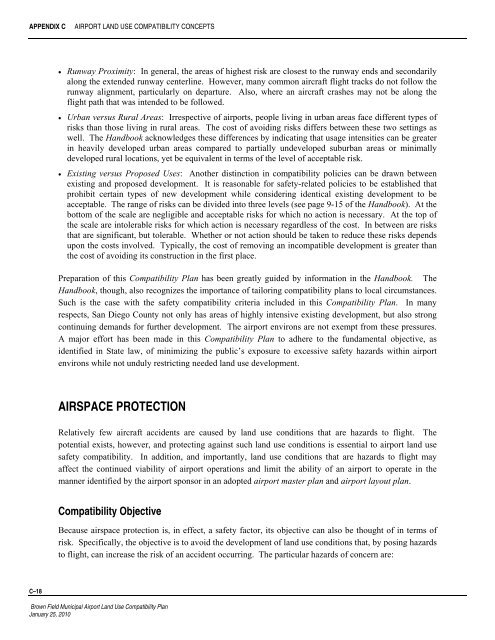 Brown Field Municipal Airport Land Use Compatibility Plan