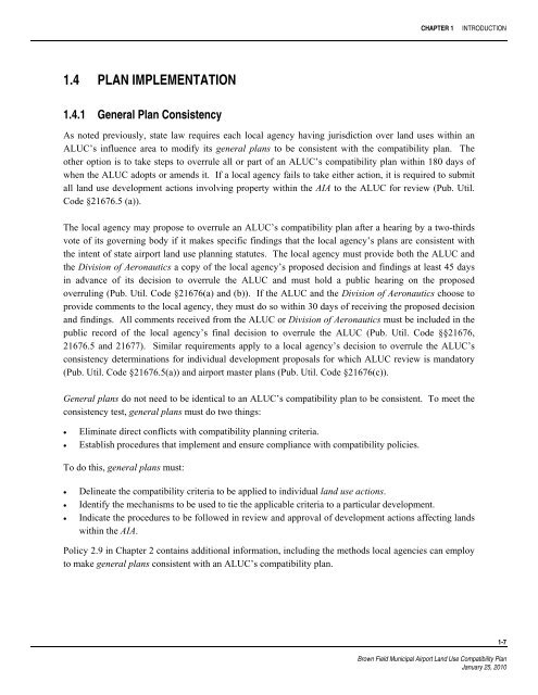 Brown Field Municipal Airport Land Use Compatibility Plan