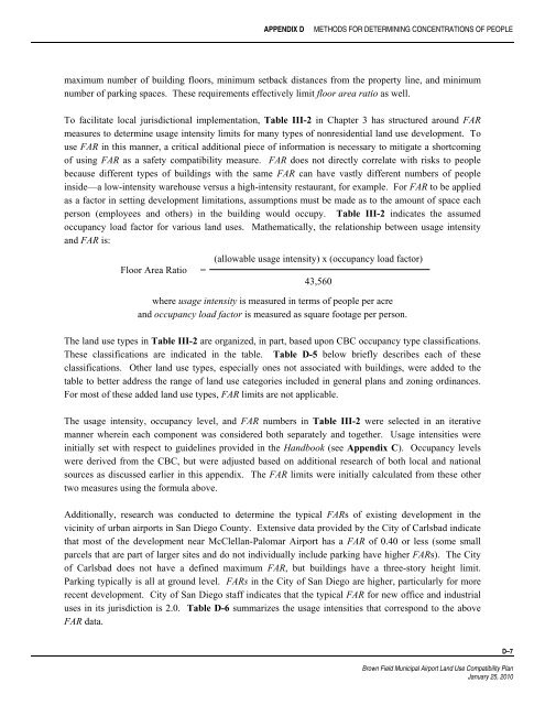 Brown Field Municipal Airport Land Use Compatibility Plan