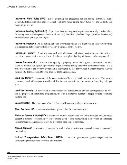 Brown Field Municipal Airport Land Use Compatibility Plan