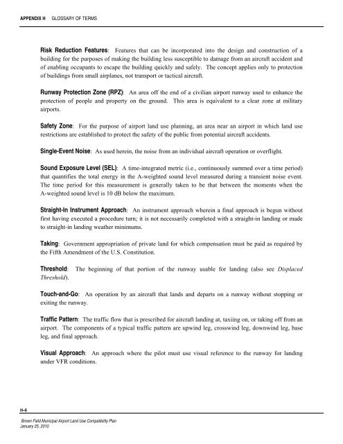 Brown Field Municipal Airport Land Use Compatibility Plan