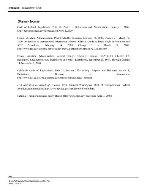 Brown Field Municipal Airport Land Use Compatibility Plan