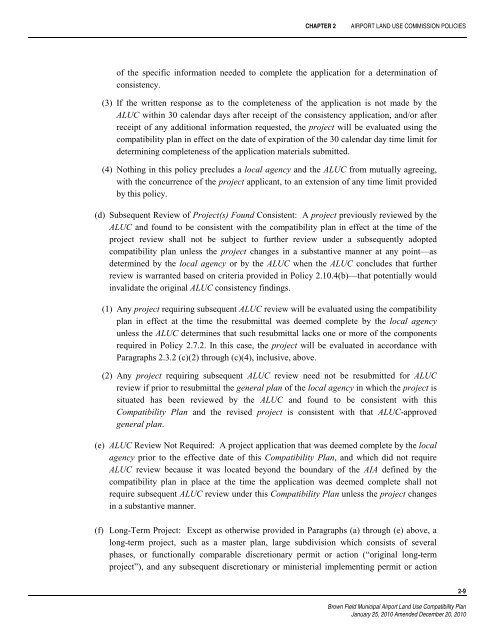 Brown Field Municipal Airport Land Use Compatibility Plan