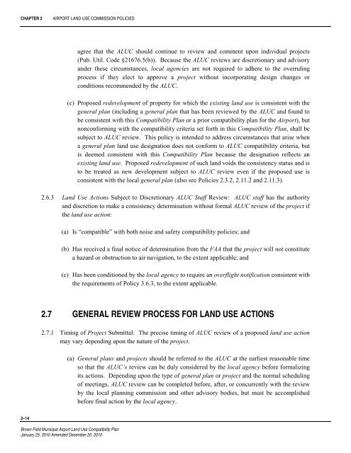 Brown Field Municipal Airport Land Use Compatibility Plan