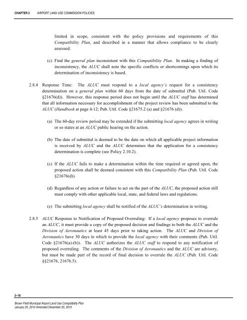 Brown Field Municipal Airport Land Use Compatibility Plan