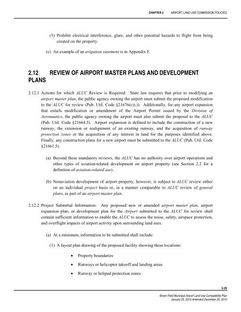 Brown Field Municipal Airport Land Use Compatibility Plan