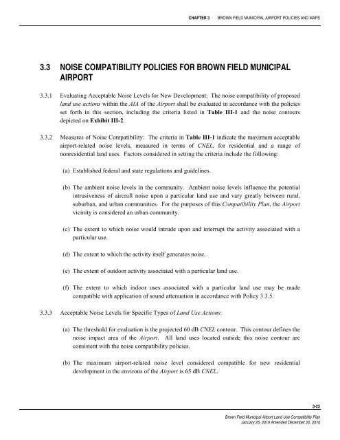 Brown Field Municipal Airport Land Use Compatibility Plan