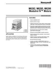 M6282, M6285, M6286 Modutrol IV™ Motors - Industrial Controls