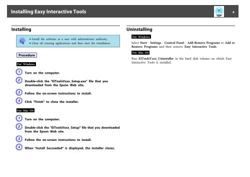 EPSON Easy Interactive Tools Operation Guide