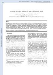 A process and control simulator for large scale cryogenic plants