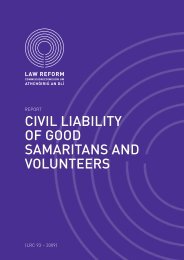 civil liability of good samaritans and volunteers - Law Reform ...