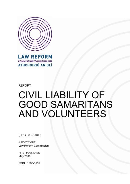 civil liability of good samaritans and volunteers - Law Reform ...