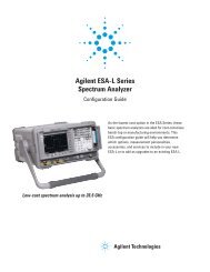 Agilent ESA-L Series Spectrum Analyzer - MB Electronique