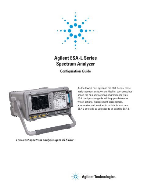 Agilent ESA-L Series Spectrum Analyzer - MB Electronique