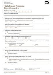 High Blood Pressure Questionnaire - MLC