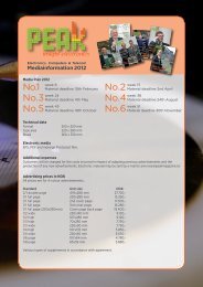 Mediainformation 2012 - Peak Magazine