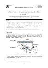 1. Introduction The analysis of bending of beams on an elastic ...