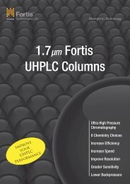 1.7Î¼m Fortis UHPLC Columns - dichrom