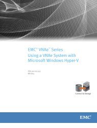 Using a VNXe System with Microsoft Windows Hyper-V - EMC ...
