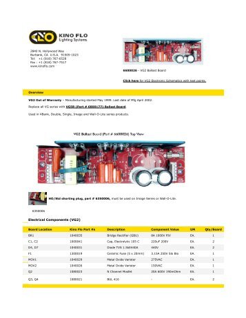 Kino Flo VG2 Ballast Board