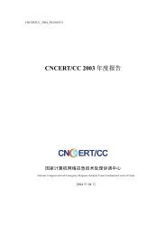 CNCERT/CC 2003 年度报告 - 国家互联网应急中心