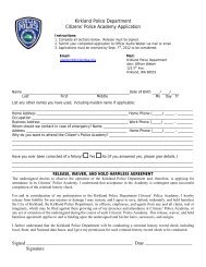 Application - City of Kirkland