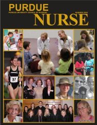 Purdue Nurse - Summer 2004 - School of Nursing - Purdue University