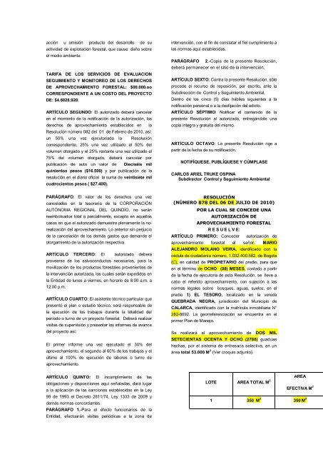 Boletín Ambiental Julio y Agosto 2010 - Corporación Autónoma ...