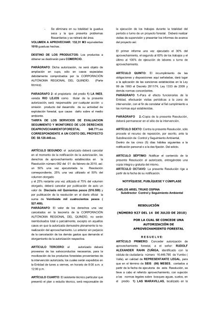 Boletín Ambiental Julio y Agosto 2010 - Corporación Autónoma ...