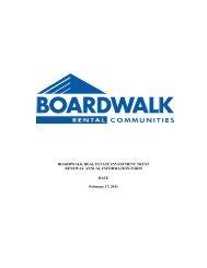 BOARDWALK REAL ESTATE INVESTMENT ... - Boardwalk REIT