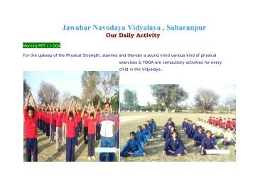 Our Daily Activities - Saharanpur